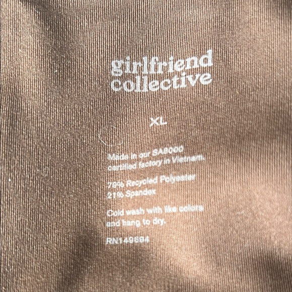 Girlfriend Collective NWT size XL Brown Boot Cut/flair Pants. - Picture 5 of 5